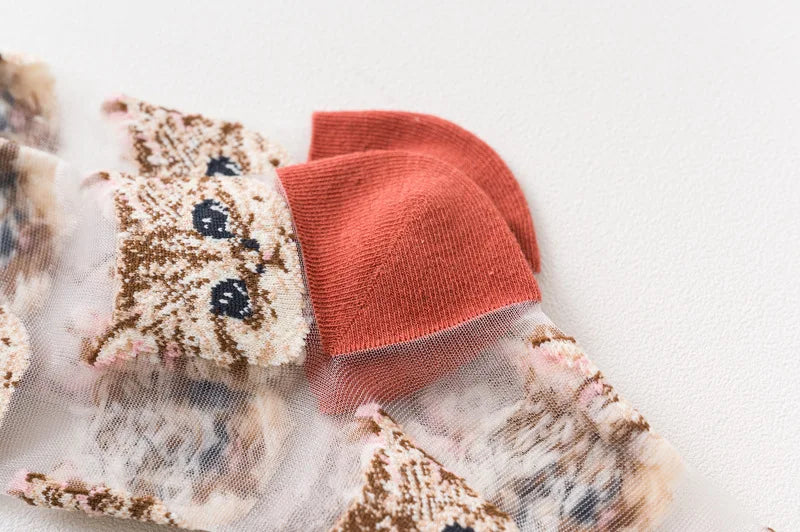 Trendy Women’s Transparent Cat Socks | Cute Kawaii Summer Fashion