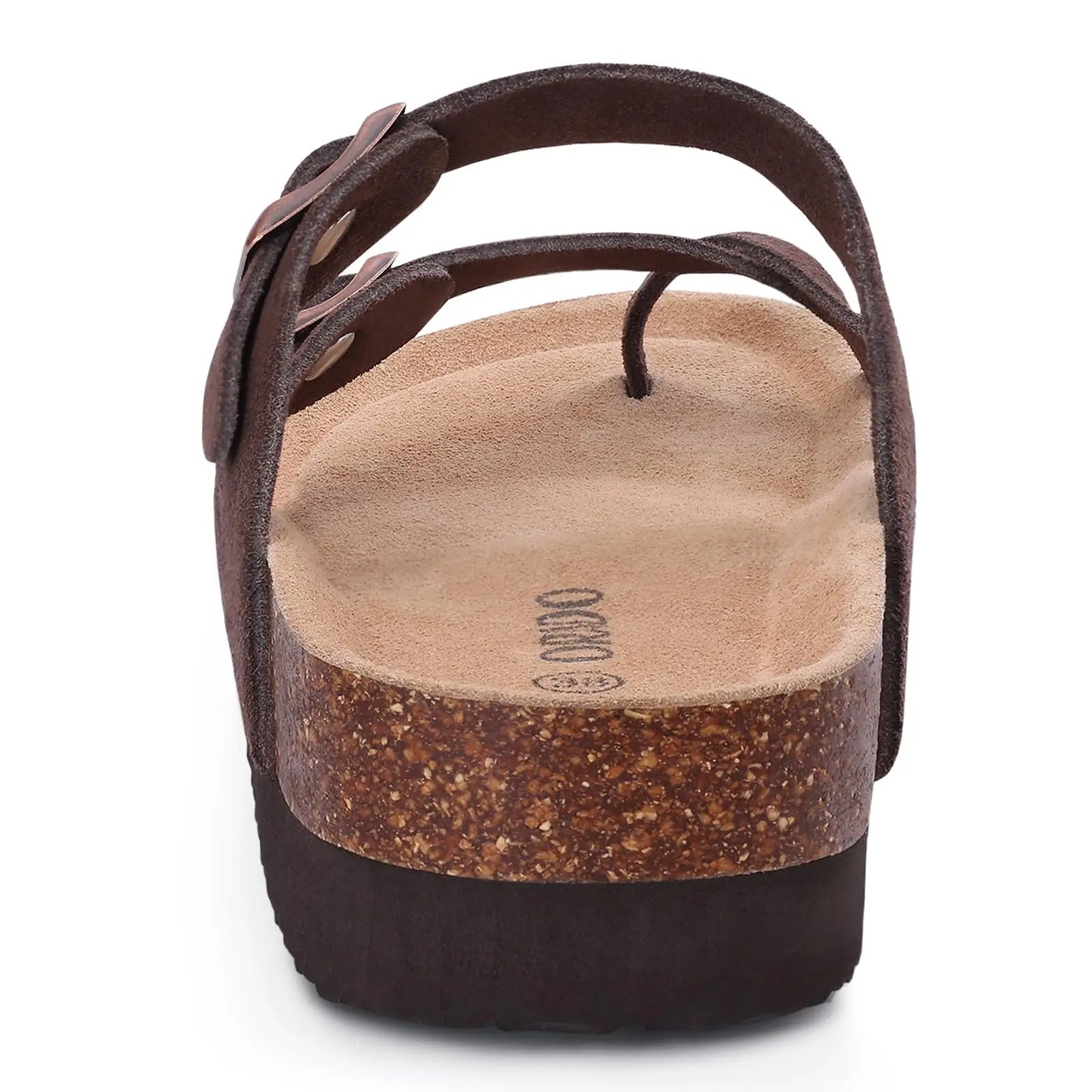 Women's Suede Sandals | Adjustable Buckle Cork Platform Footwear