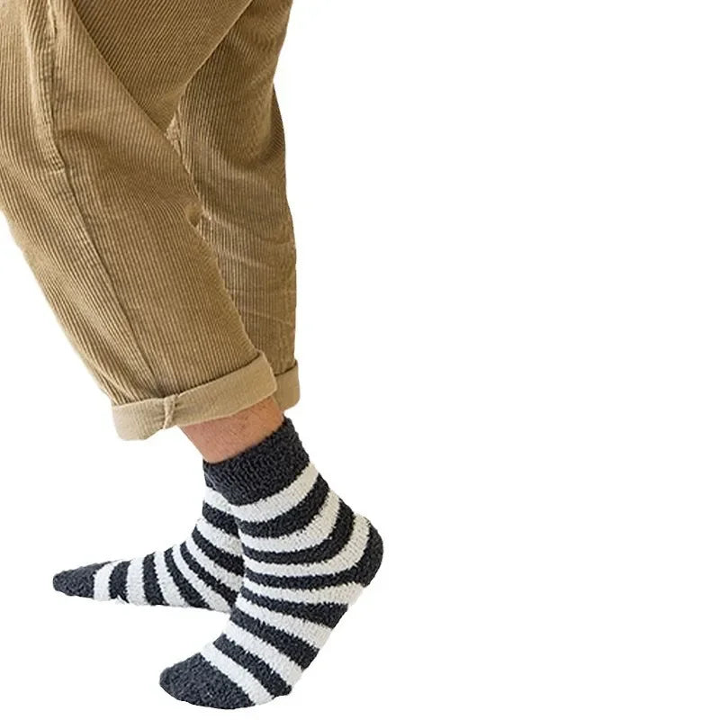 Cozy Winter Coral Fleece Mid Tube Socks | Warm & Stylish Comfort
