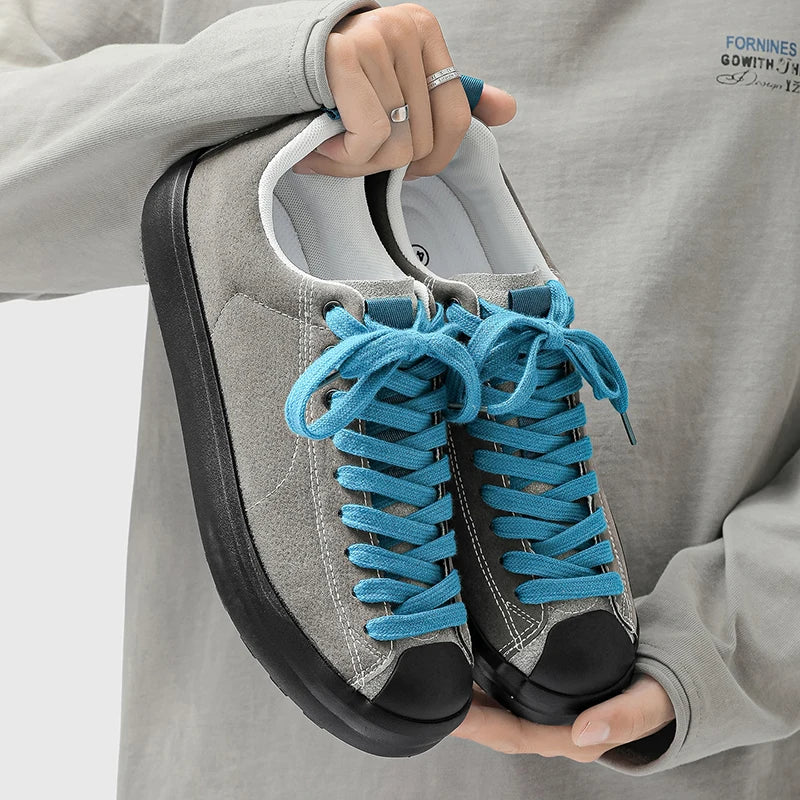 Men's Casual Suede Sneakers | Non-Slip Platform Walking Shoes