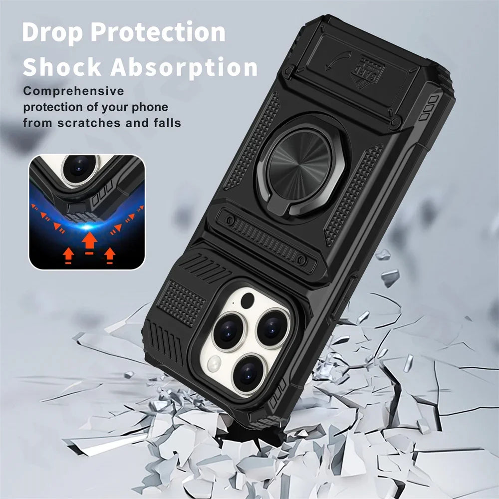 Heavy Duty Magnetic Phone Case with Kickstand | All iPhone Models