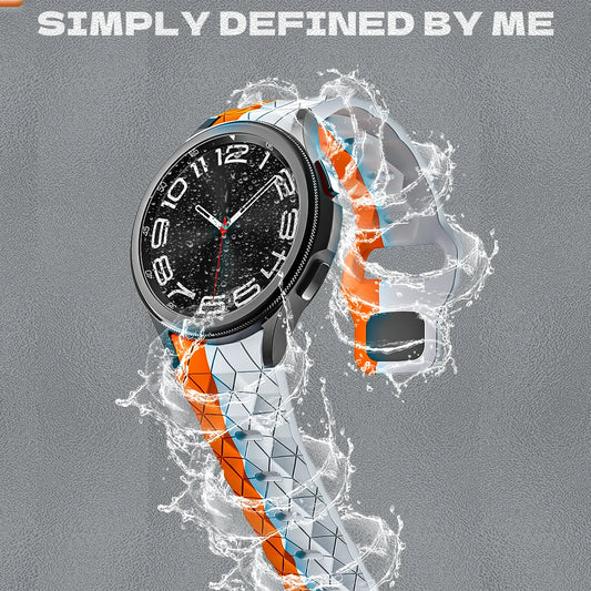 Elegante correa deportiva de silicona para relojes de 20 mm | Ajuste cómodo