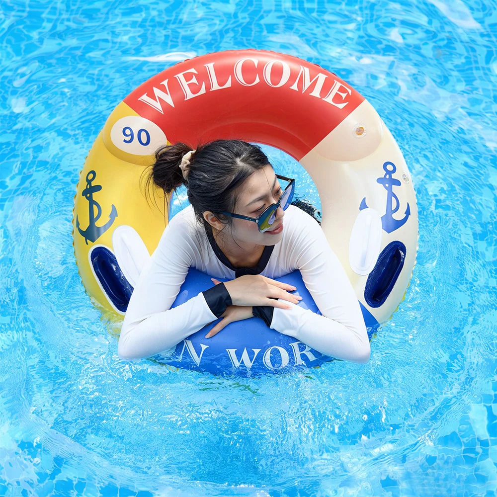 Adult Inflatable Swimming Ring | Summer Pool Float Tube