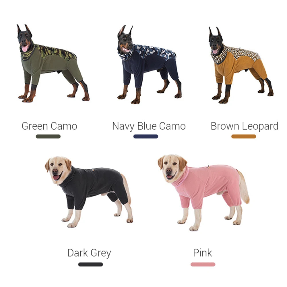 Warm Fleece Overalls for Dogs | Soft Winter Jumpsuit