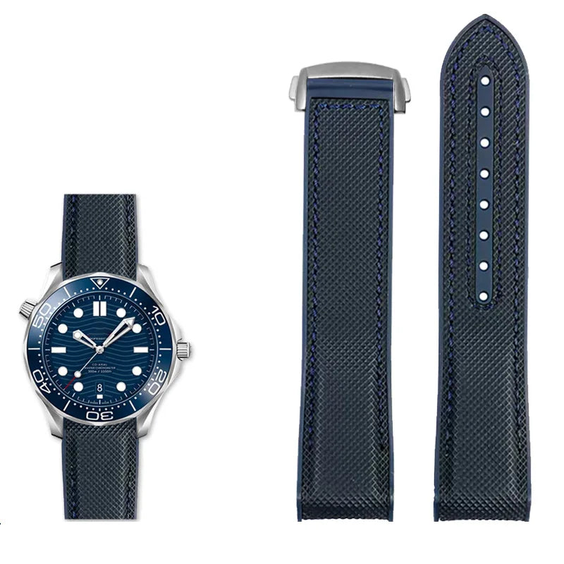 Versatile Nylon Rubber Watchband | Durable Comfort Strap