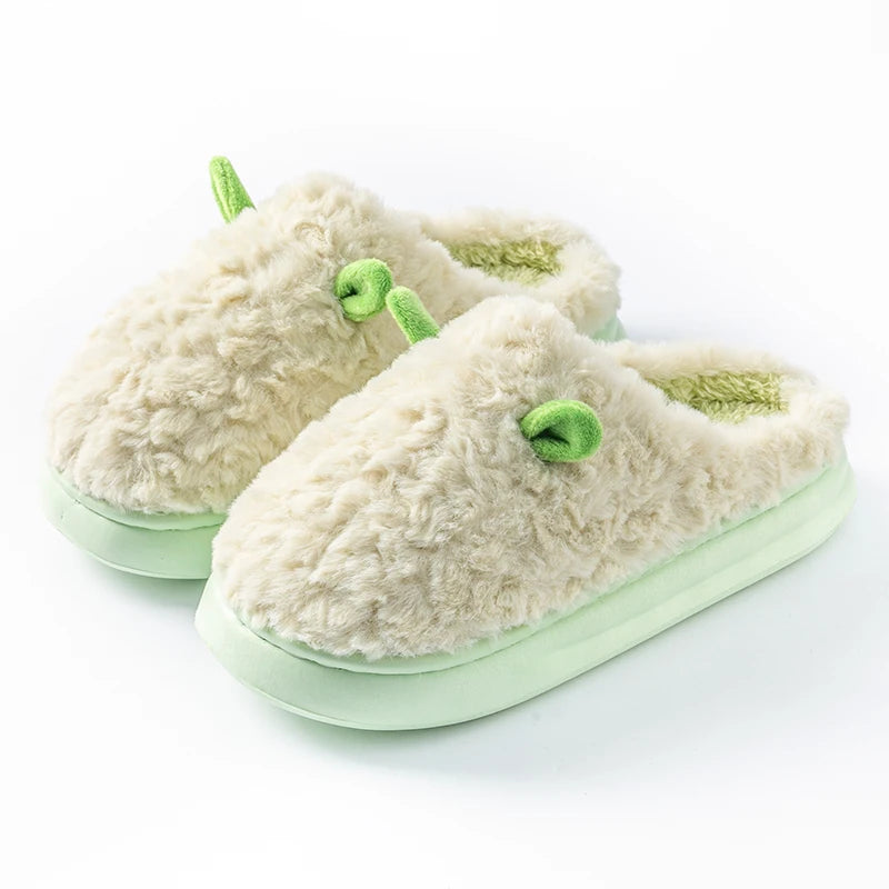 Cute Cartoon Plush Winter Slippers | Warm Comfort for Home