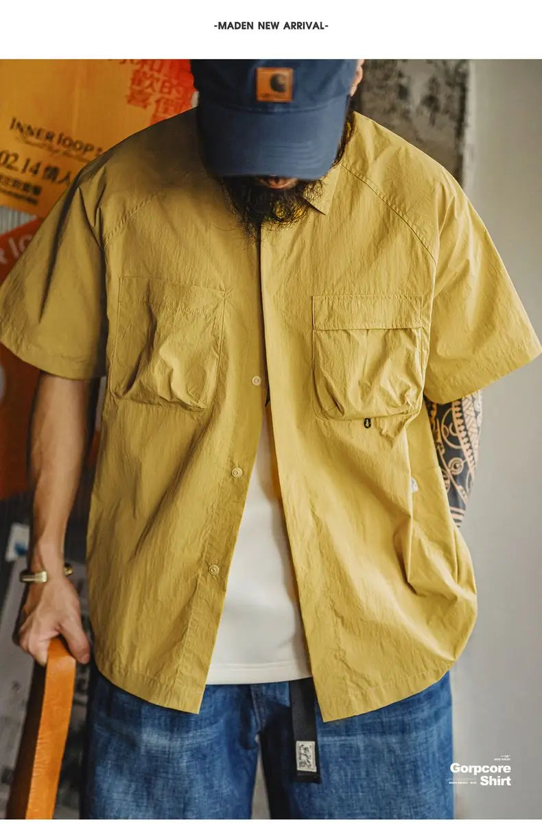 Men's Summer Quick-Dry Short Sleeve Travel Shirt | Lightweight & Stylish