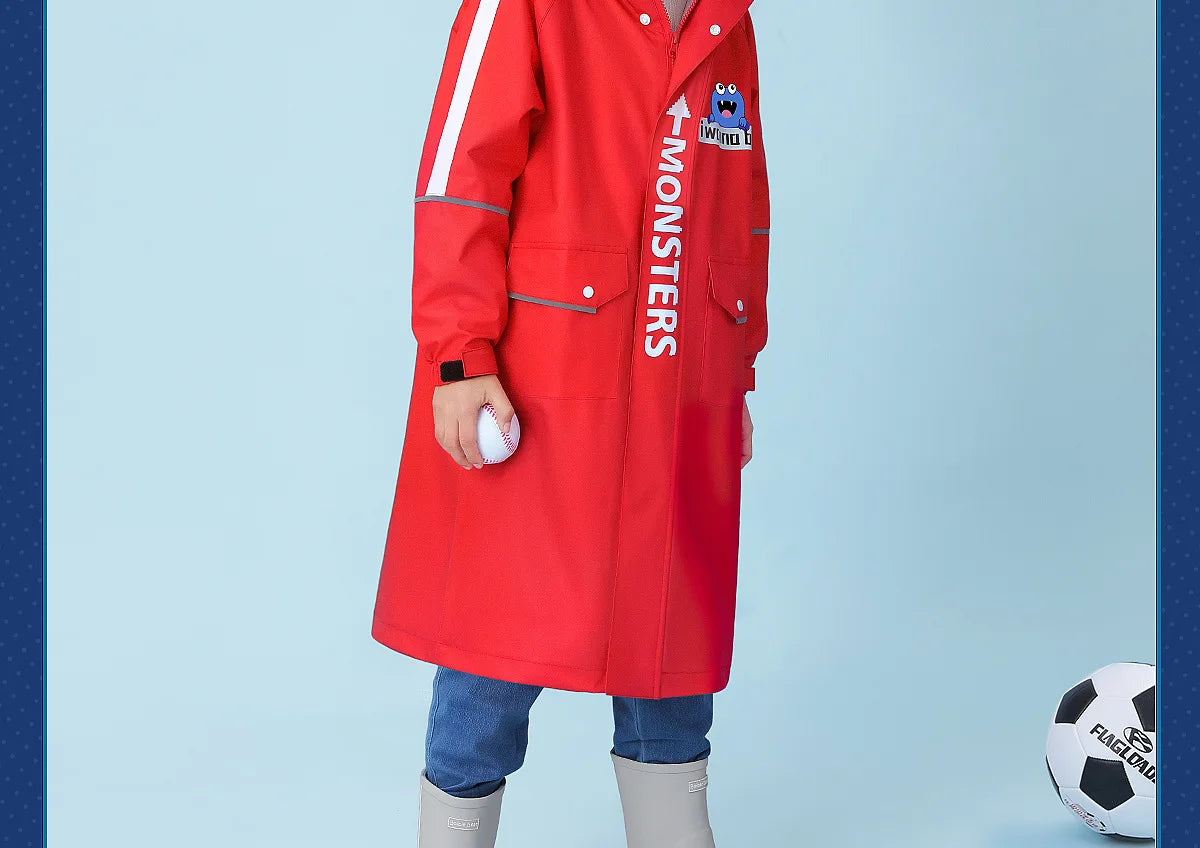Children's Waterproof Raincoat with Schoolbag | Perfect for School Days