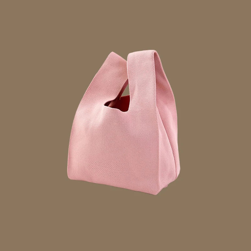 Chic Handmade Knit Mini Knot Wrist Bag for Women | Casual Tote