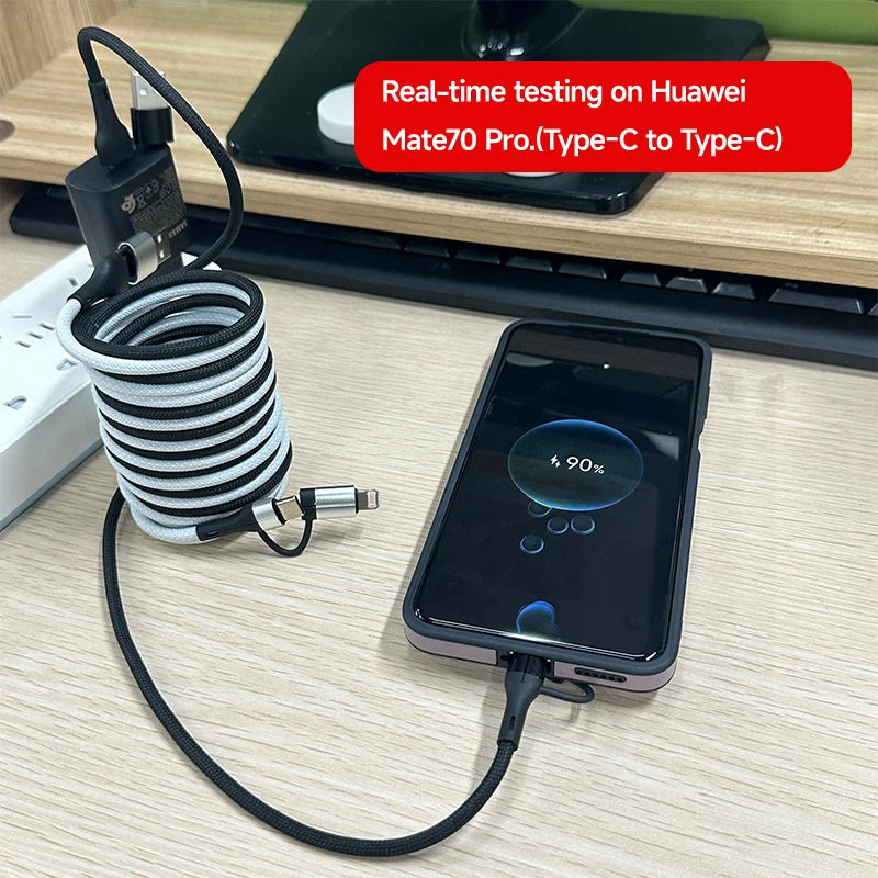 4 in 1 Magnetic Fast Charging Cable | Universal Compatibility & Durability