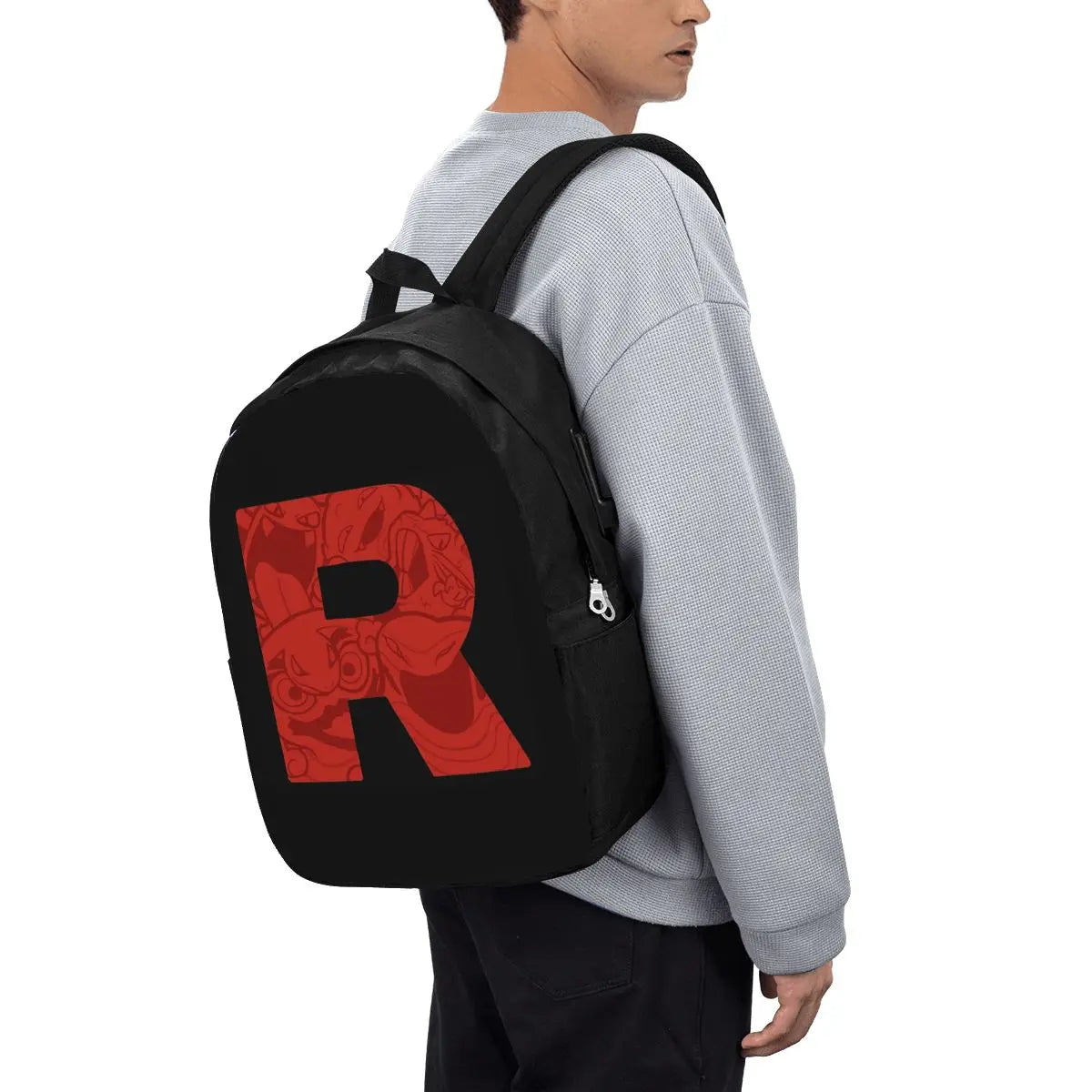 Versatile Letter R Logo Backpack for Travel and College Use