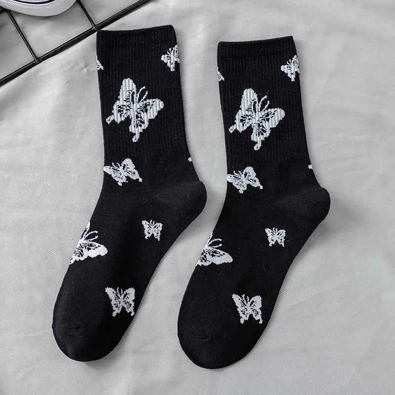 Cute Patterned Cotton Crew Socks for Women | Fun & Stylish Designs