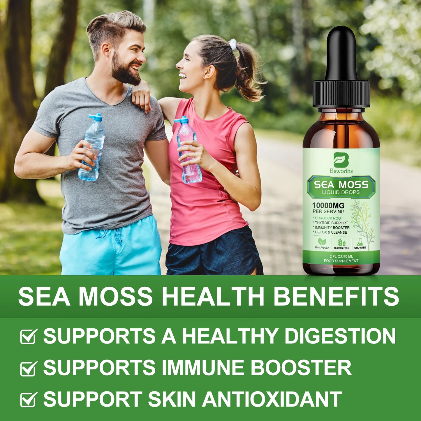 Sea Moss Liquid Drops | Immune Support & Antioxidant Supplement