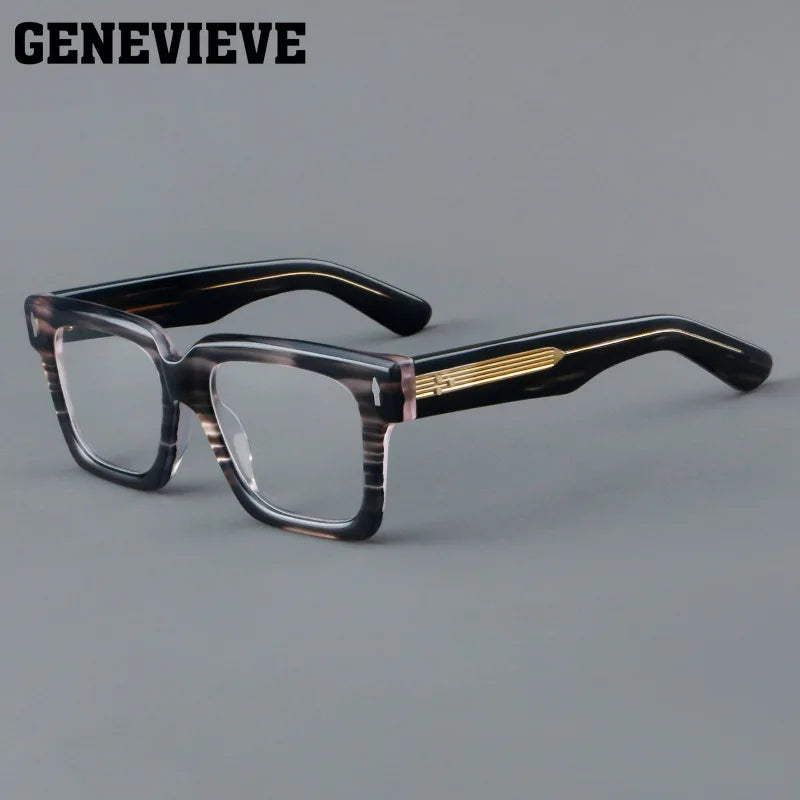 Customizable Retro Geometric Square Anti-Blue Light Eyewear