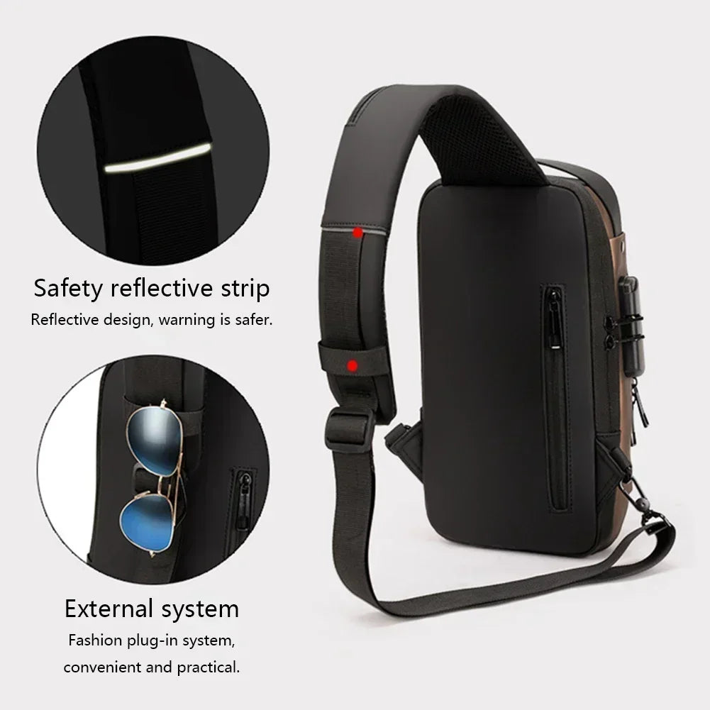 Multifunction Anti-theft USB Shoulder Bag | Stylish Crossbody Pack
