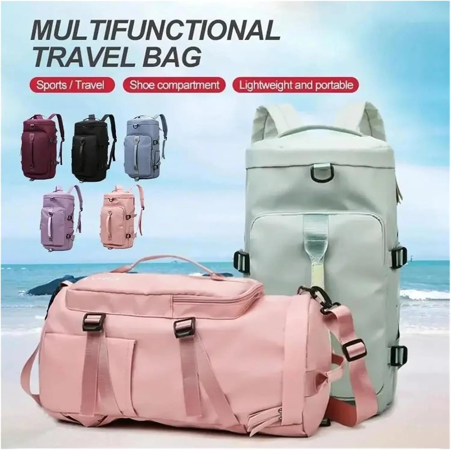 Large Capacity Waterproof Travel Duffel Bag for Women - Versatile Carry-On