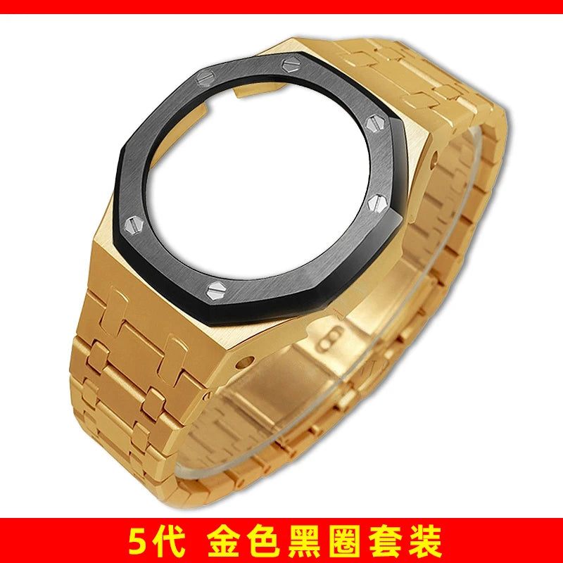 Stainless Steel Watch Case & Strap Replacement Kit | Modern Look