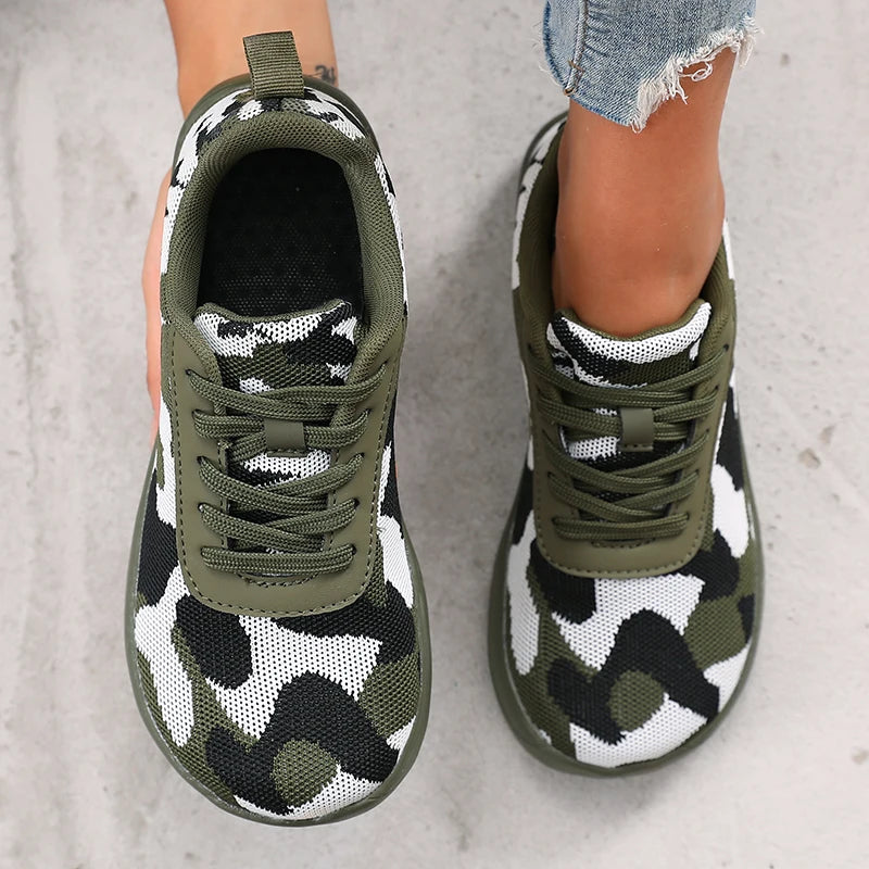 Breathable Mesh Women's Shoes | Comfortable Flat Bottom Sneakers