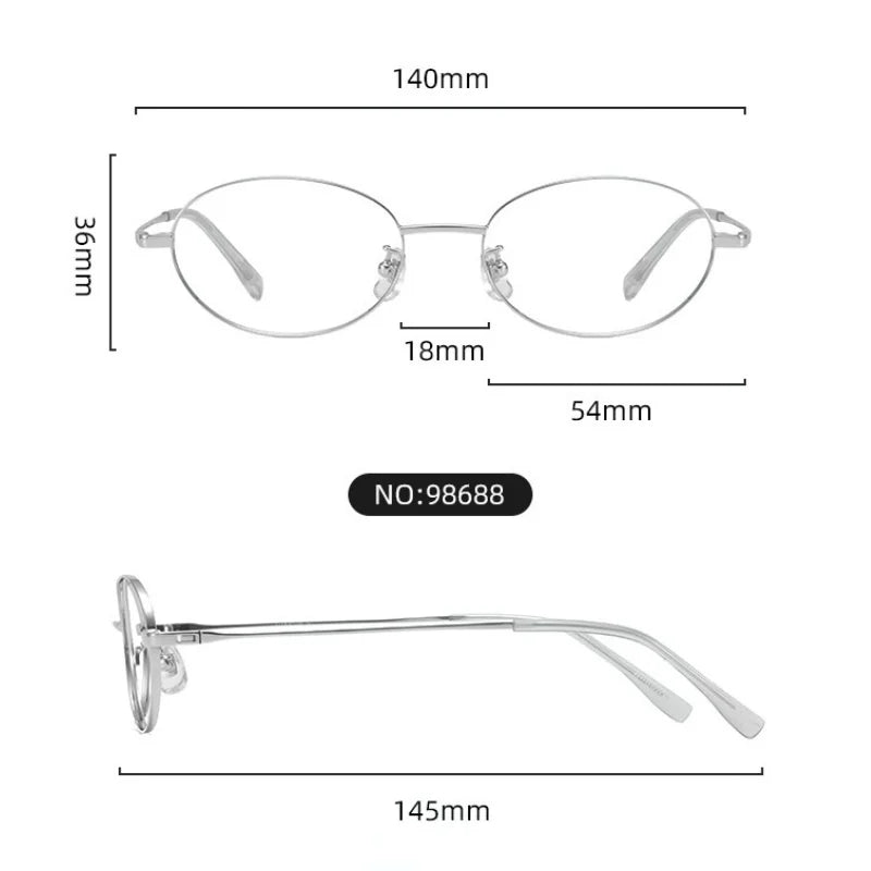 Retro Oval Prescription Glasses | Stylish Blue Light Blocking Eyewear
