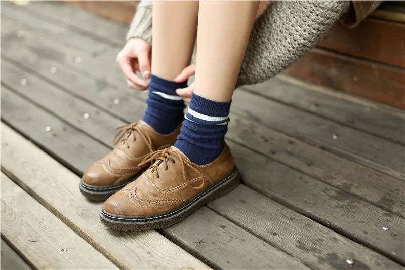 Stylish Women's Striped Long Socks | Comfortable Casual Footwear
