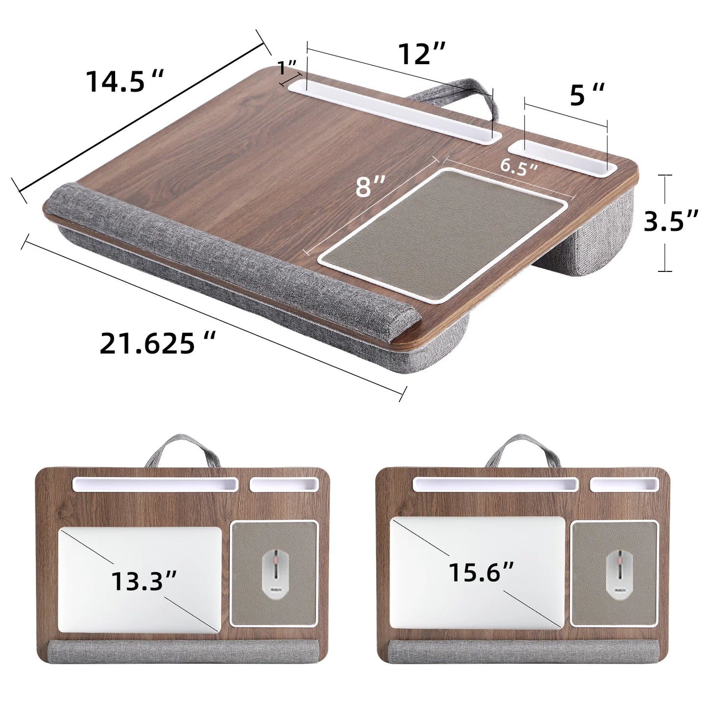 Portable Multi-Purpose Laptop Desk with Anti-Slip Mouse Pad