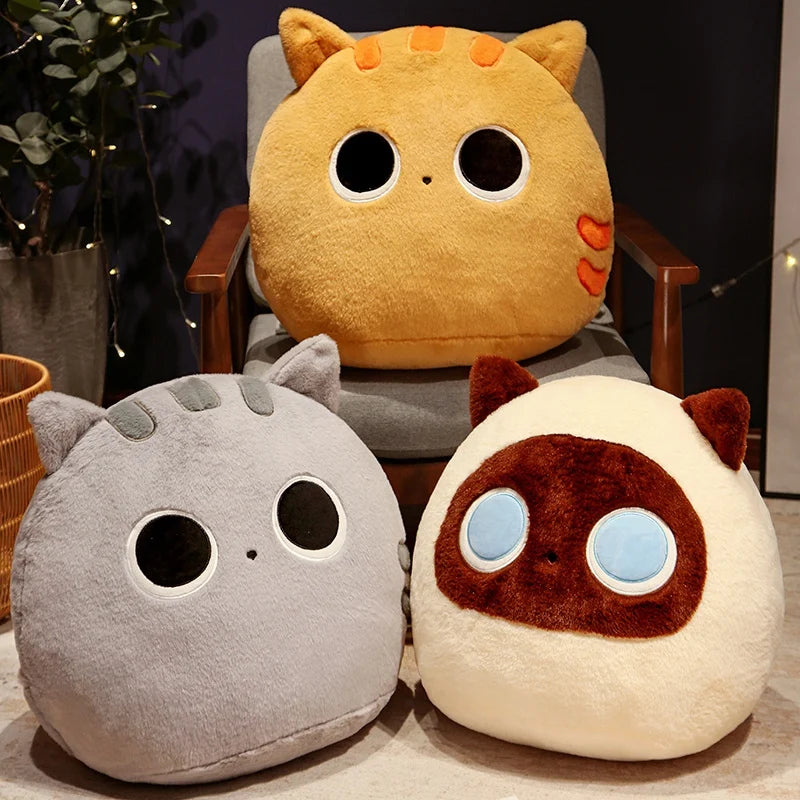 Kawaii Siamese Cat Plush Toy | Long Oblong Nap Pillow for Kids