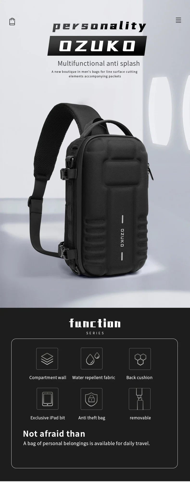 Multifunctional Waterproof Tactical Shoulder Bag | Large Capacity