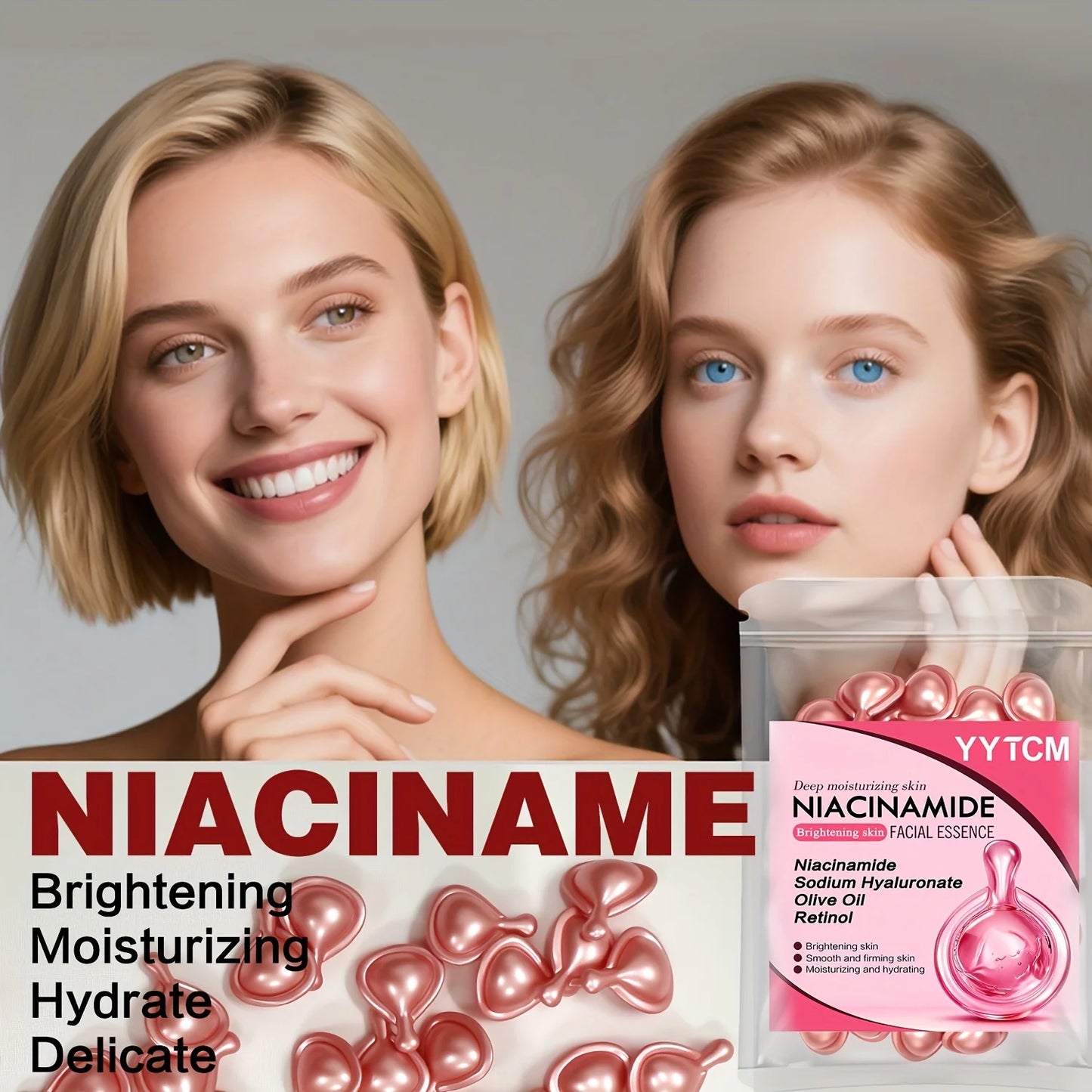 Niacinamide Facial Essence Capsules for Radiant Skin