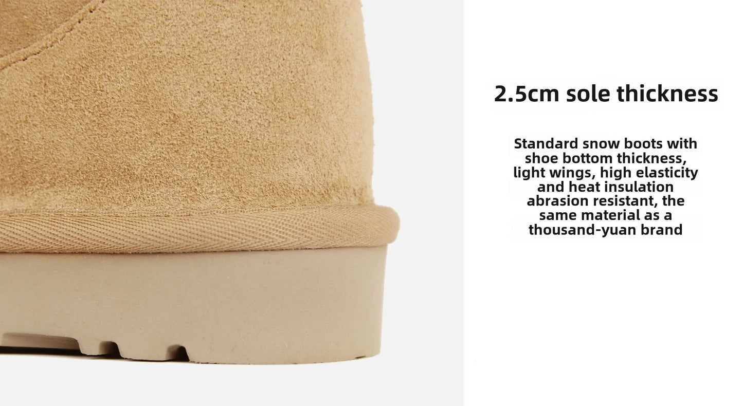 Women's Sheepskin Wool Snow Boots | Warm Winter Ankle Boots