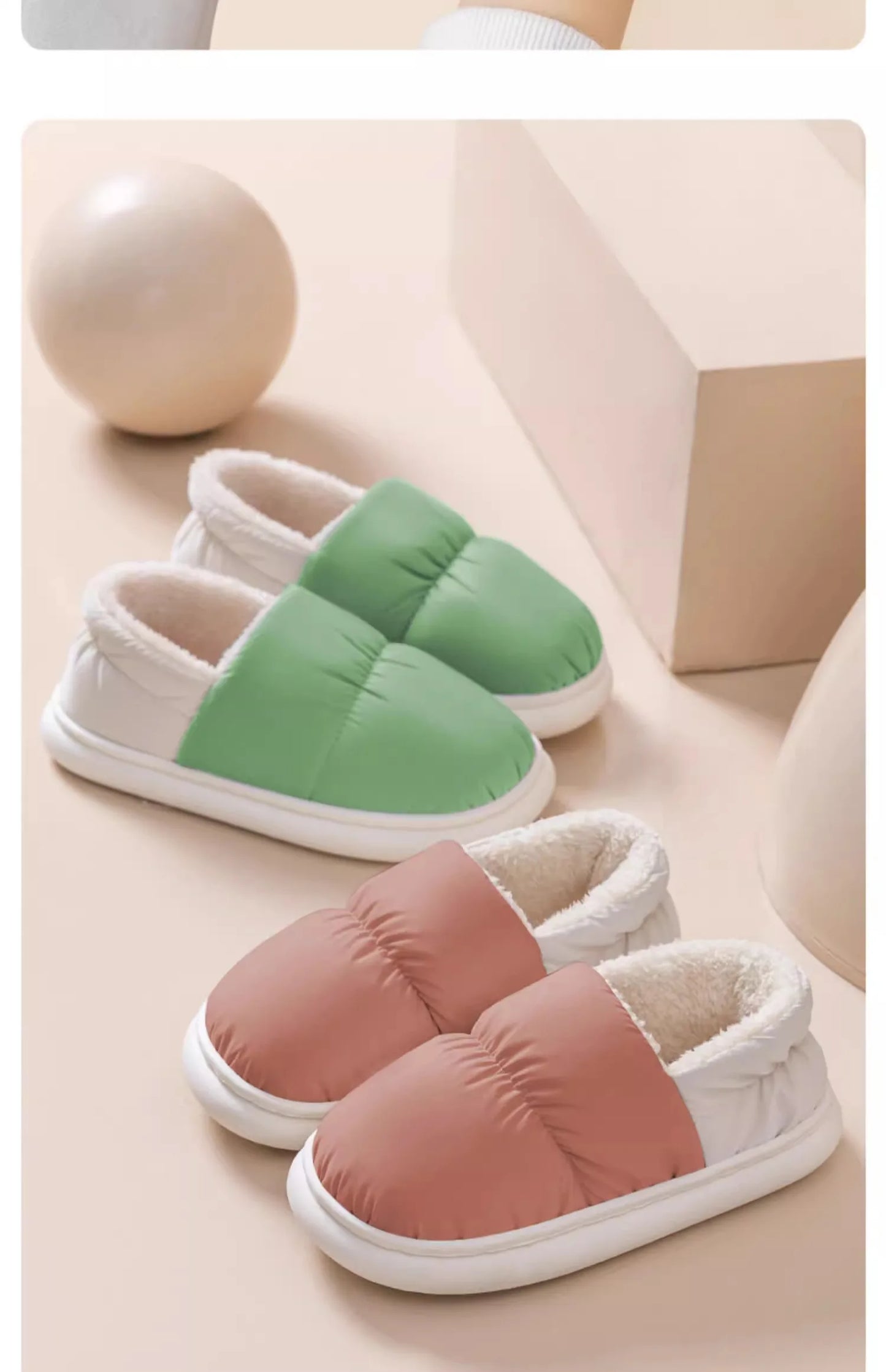 Women's Cotton Patchwork Slippers | Warm Anti-Slip Indoor Shoes