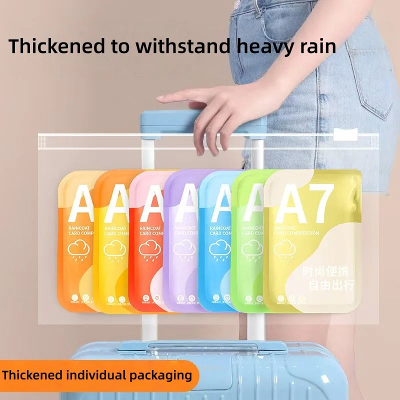 Portable Disposable Raincoat | Waterproof Travel Gear in 7 Colors