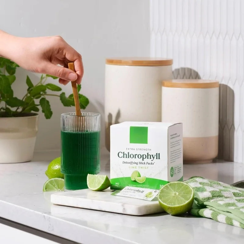 Chlorophyll Powder Stick Packs | Delicious Plant-Based Drink Mix