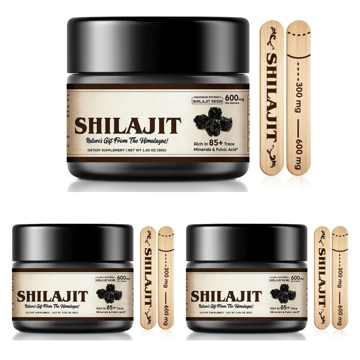 Pure Himalayan Organic Shilajit Resin | Maximum Potency 600mg