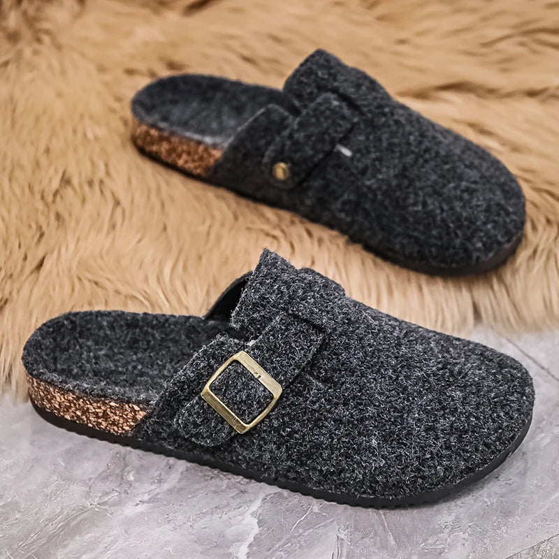 Plush Winter Clogs | Stylish Slip-On Cork Slippers for All