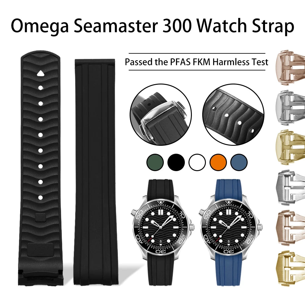 20mm Versatile Rubber Watch Strap | Custom Fit & Multi-Colors