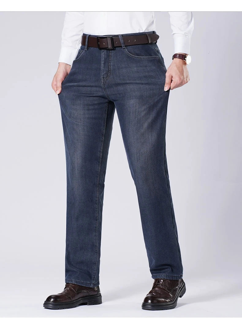 Men's Winter Jeans | Thick Plush Velvet Denim Pants for Comfort