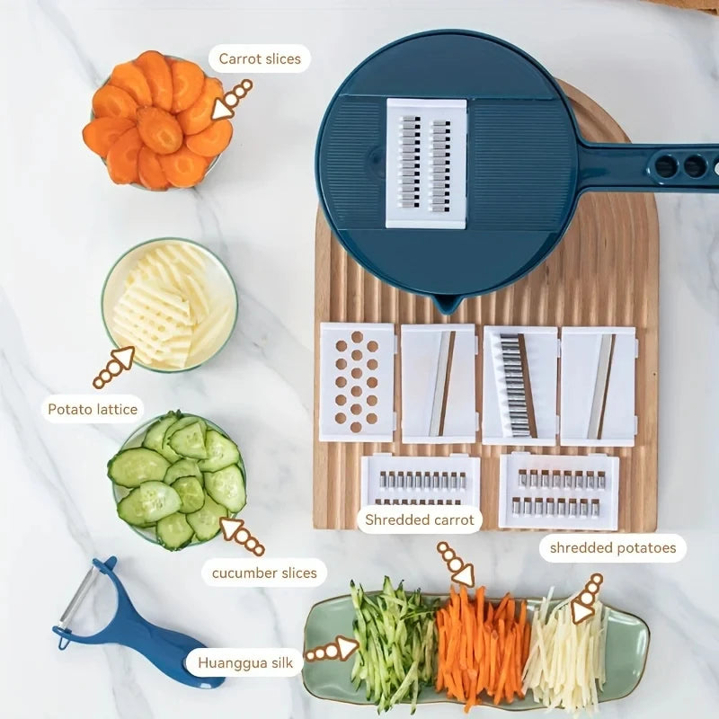 9-in-1 Vegetable Cutter | Multi-Functional Slicer & Grater