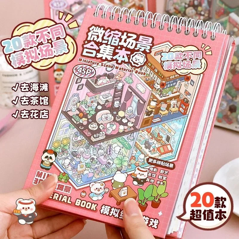 20Pcs Cartoon DIY Landscape Stickers | Kids' Creative Fun