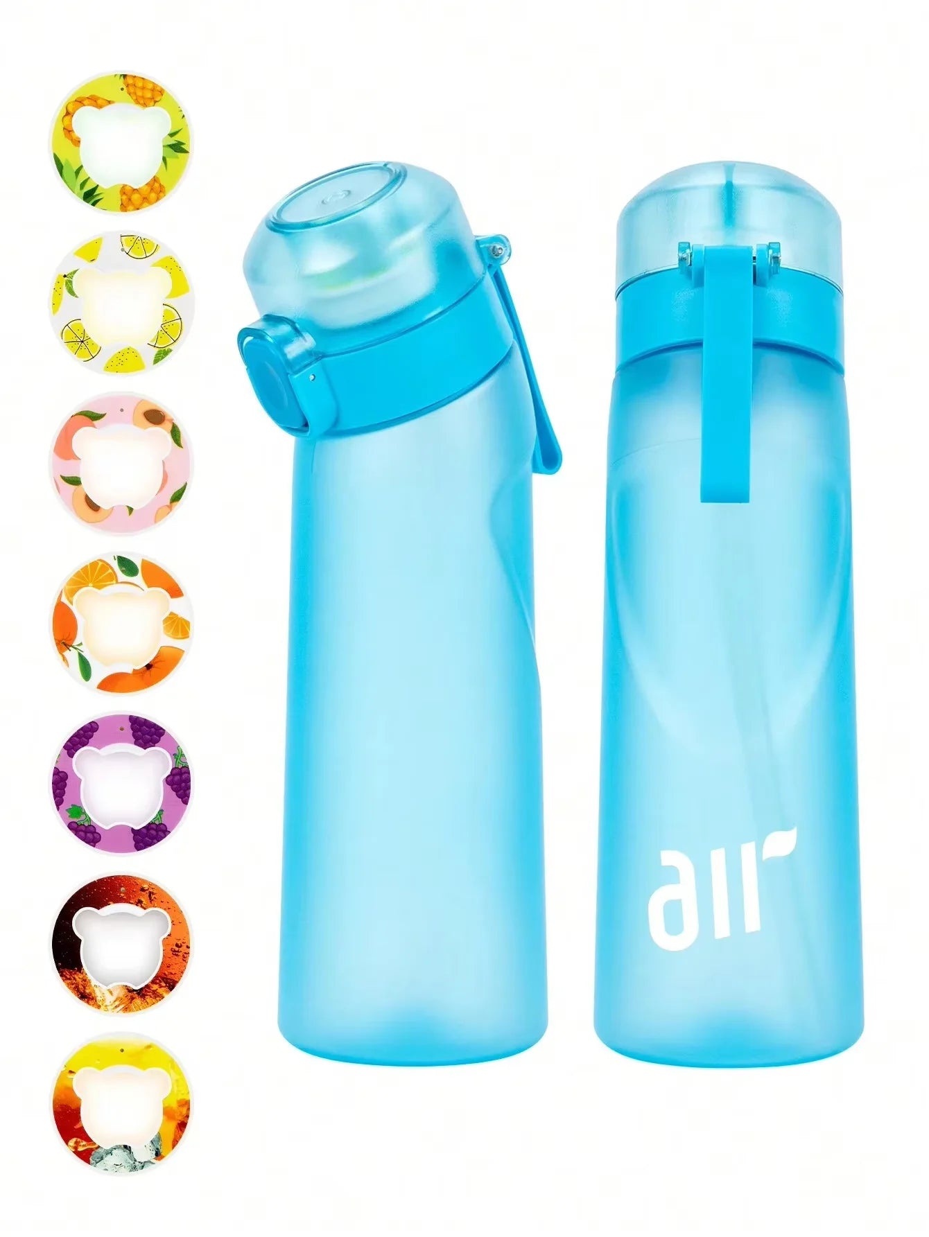 Portable Fruit-Scented Water Bottle with Flavor Pods for Sports