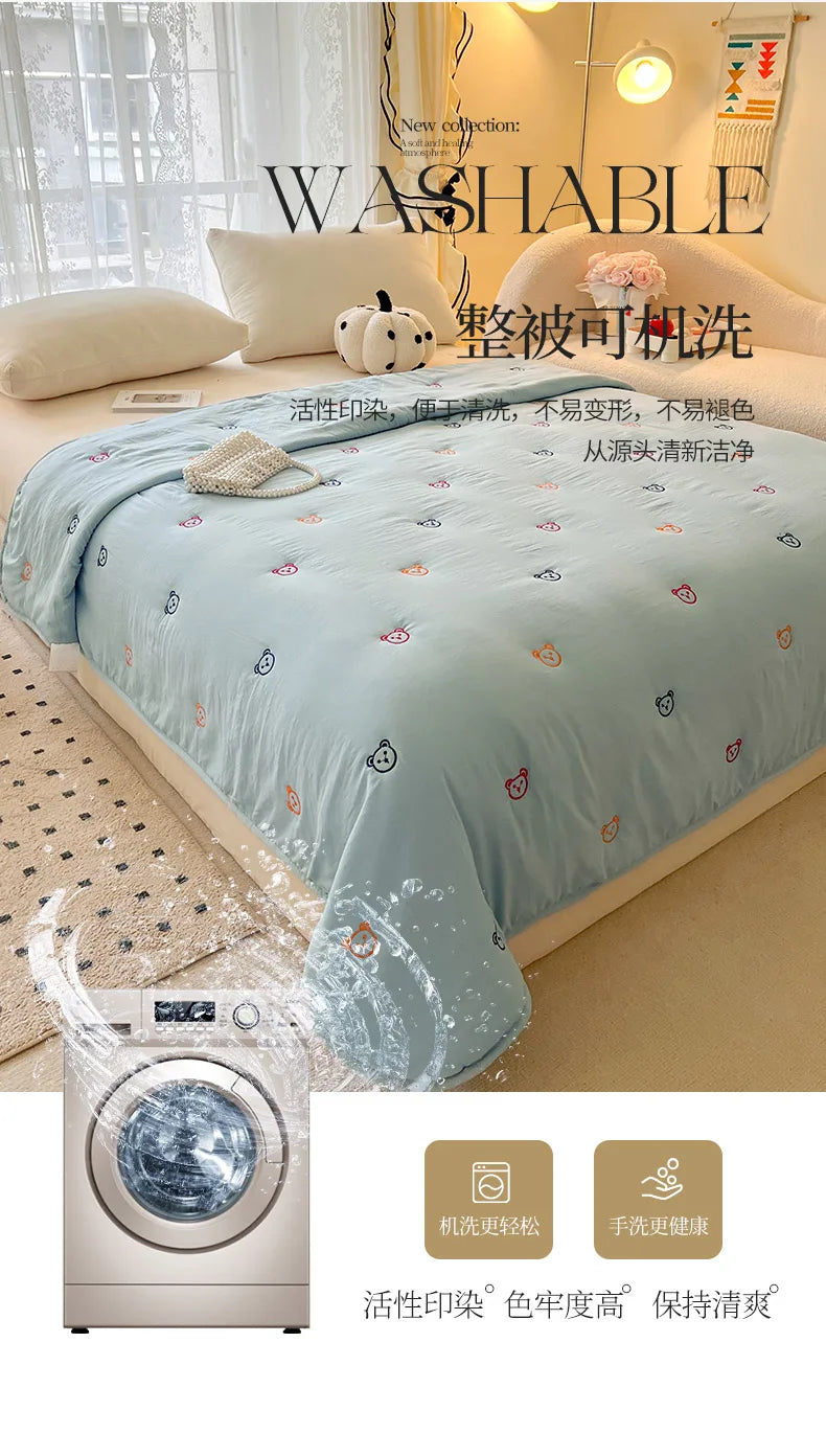 Breathable Summer Quilt | Soft Cotton Bedding for Ultimate Comfort
