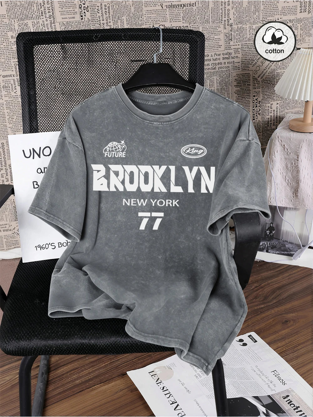 Men's Oversized Cotton T-Shirts | Casual Summer Short Sleeve Tops