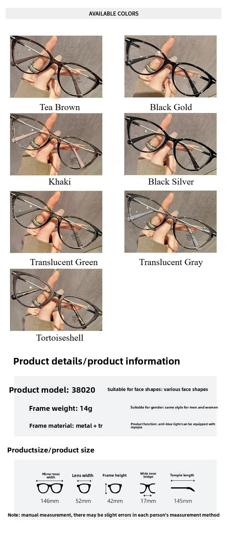 Stylish Women's Cat Eye Anti Blue Light Glasses | Prescription Ready