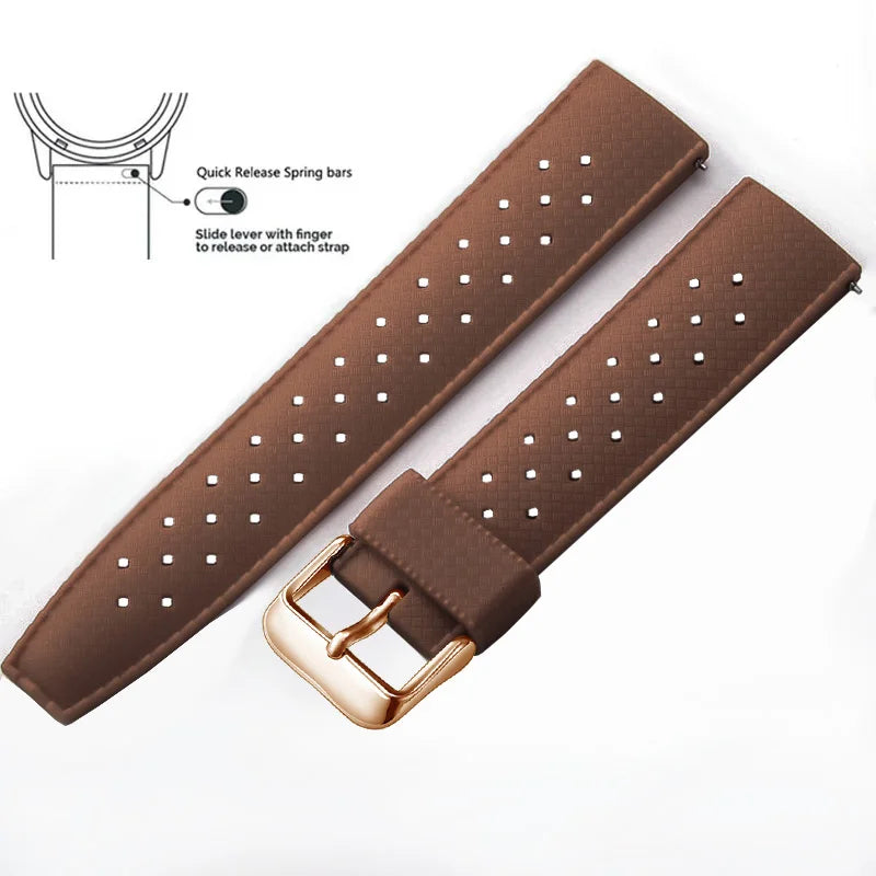 Tropical Silicone Watch Band | Quick Release Rubber Strap