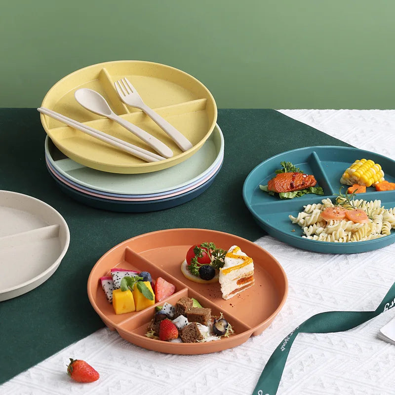 Divided Breakfast Plate | Healthy Diet Plastic Meal Plate