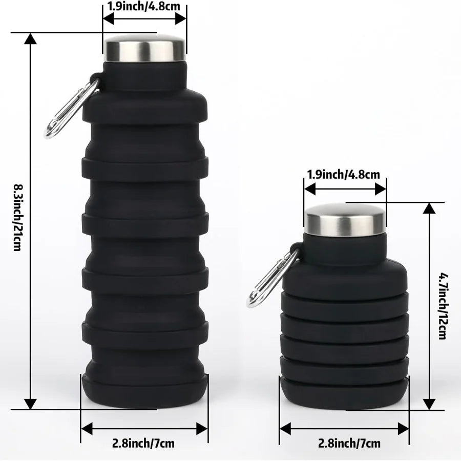 Portable Silicone Collapsible Water Bottle | Leak-Proof Design