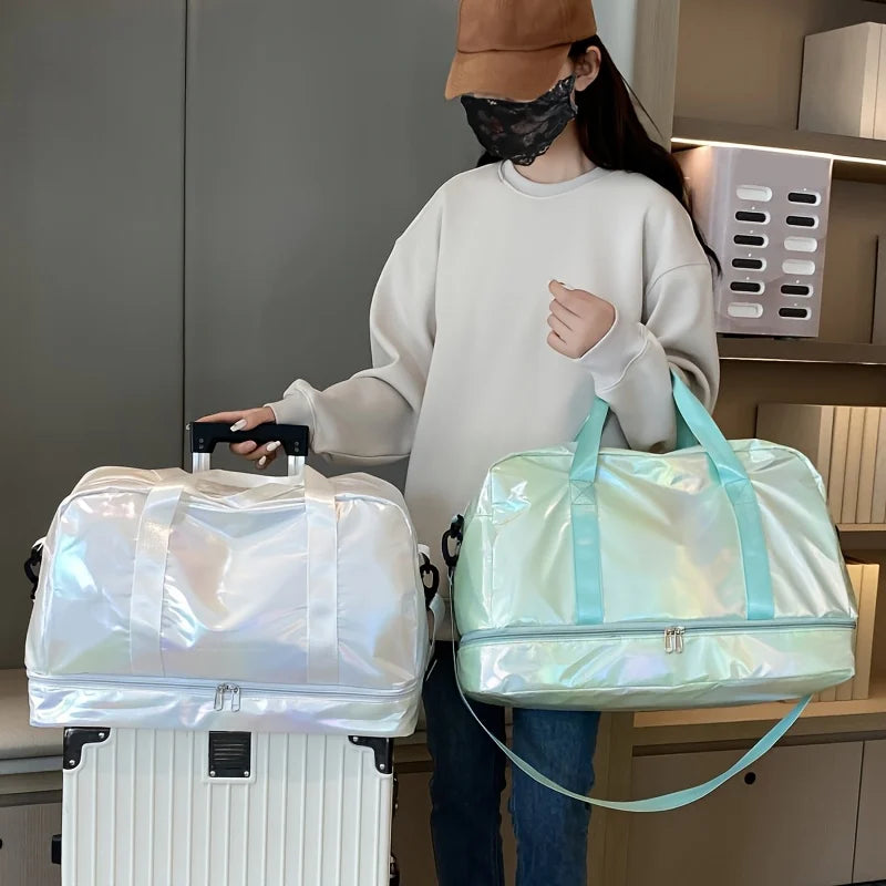 Lightweight Holographic Travel Duffel Bag | Large Capacity Tote