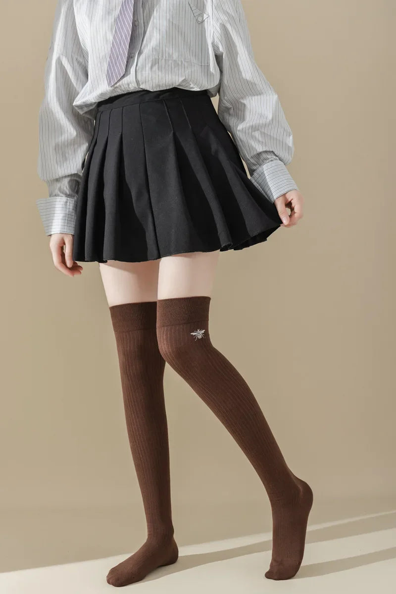 Stylish Women's Cotton Thigh High Stockings | Trendy and Comfortable
