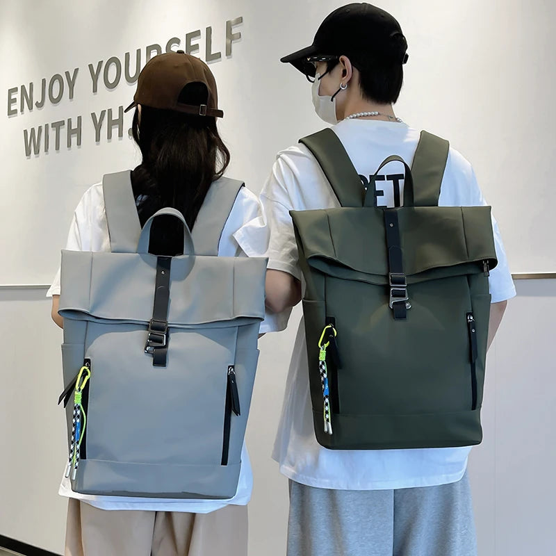 Women's Large Nylon Roll Top Backpack | Versatile Travel Companion
