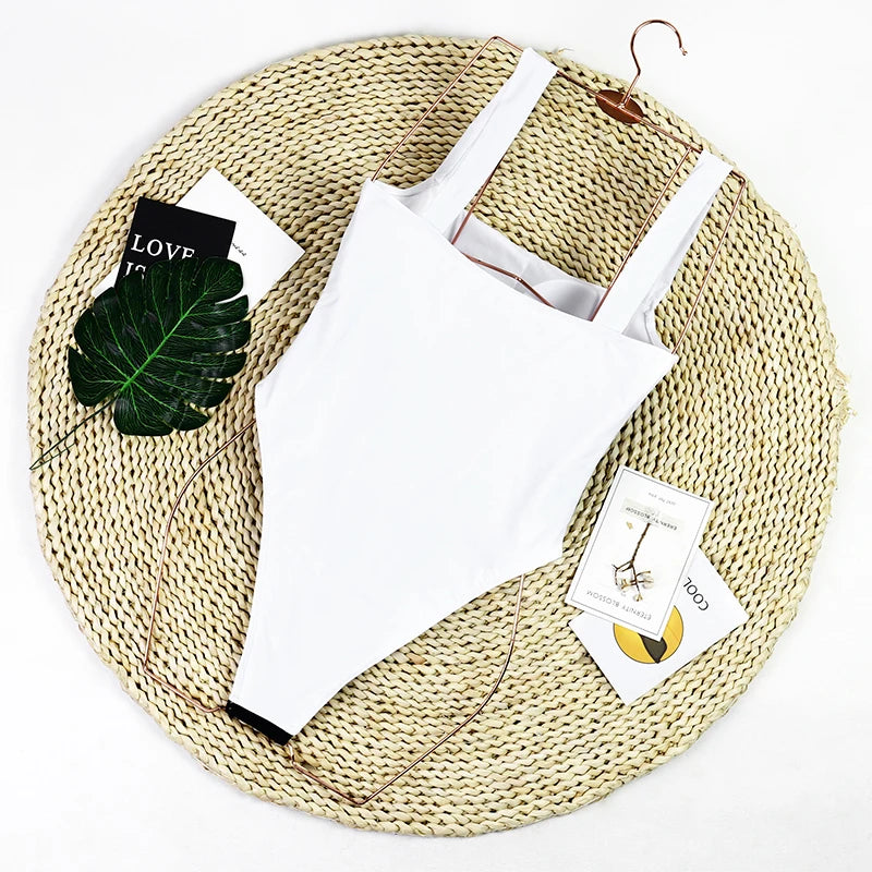 High Waist Women's Swimwear | Luxury Ribbed Two-Piece Bikini Set