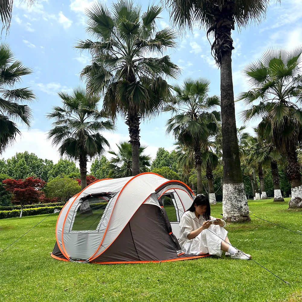 Spacious Waterproof Pop-Up Tent for 5-8 People | Quick Open Design